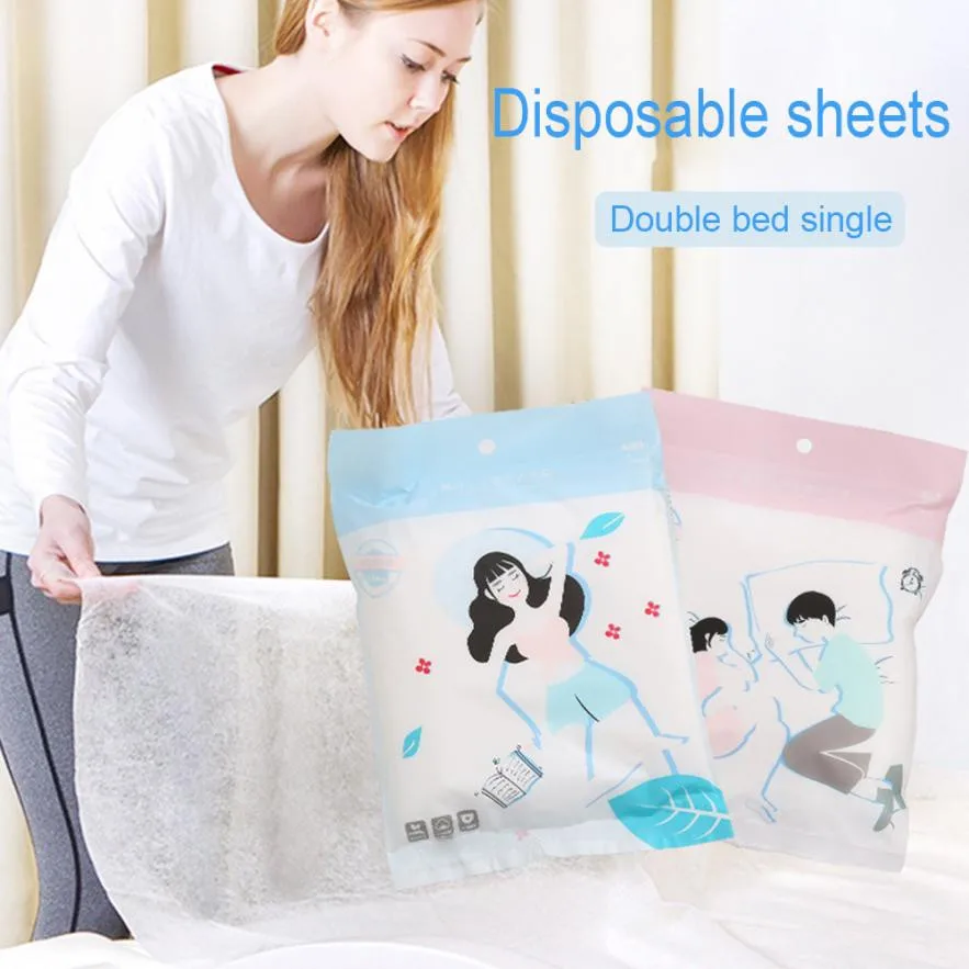 200x180cm Non woven Disposable Healthy Bed Sheets Portable Travel