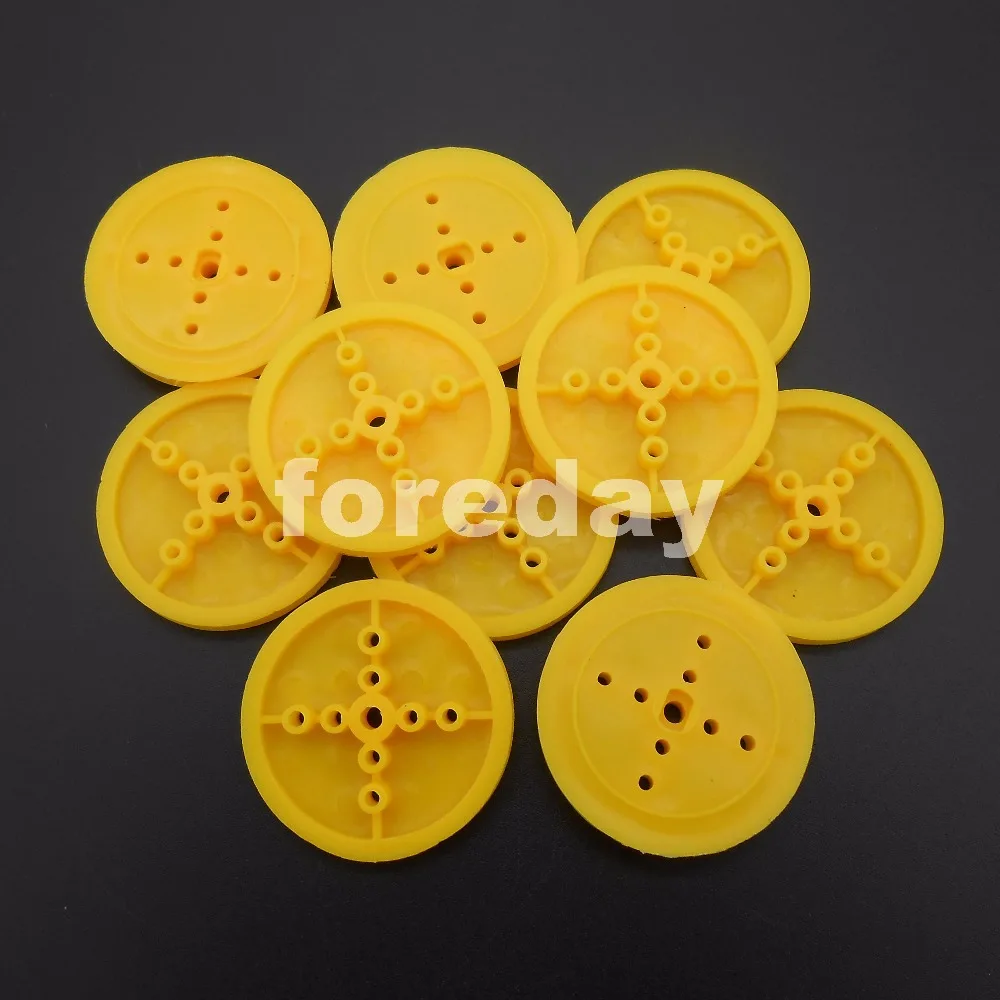 

10PCS DIY 36MM Pulley Plastic Gears Toy Wheels Concave Dia.36mm TH=4mm Aperture:3MM (2.9mm) Tight Yellow NEW 10PCS/LOT *FD263X10