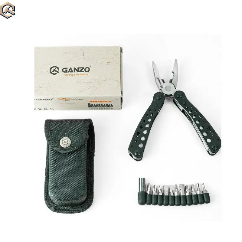 

Ganzo G204 Multi Combination Pliers 24 in1 Ganzo G204 Stainless Steel Folding Knife Pliers tool needle-nose bits EDC tools