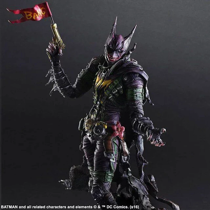 26 см Play Arts KAI Gogues галерея Джокер Бэтмен ПВХ фигурка Коллекционная модель игрушки Рождественский подарок E Packet