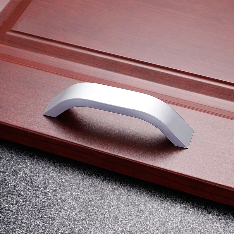 2 предмета Алюминий сплав матовая современный дверная ручка для шкафа Ручка ящика Дверная JA55