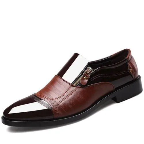 Mhysa Новая мужская весна-осень повседневная обувь для мужчин; модное платье; Брендовая обувь; мужские классические деловые мужские туфли на плоской подошве L157 - Цвет: brown