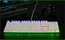 Ajazz AK 50 Радуга с подсветкой программирования макросов металлическая пластина Механическая игровая клавиатура Ajazz MX коммутаторы