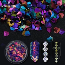 6 коробок голографический Хамелеон Shinging Набор для ногтей с блестками лазерные красочные флаки маникюр Дизайн ногтей 3D украшение
