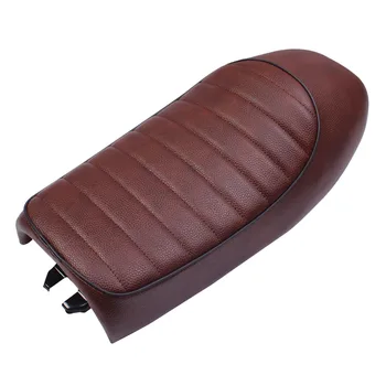 

Retro Seat Motorcycle Cafe Racer Seat Classic Brown Universal Custom Vintage Hump Saddle Flat pan Motorbike Chopper Bobber
