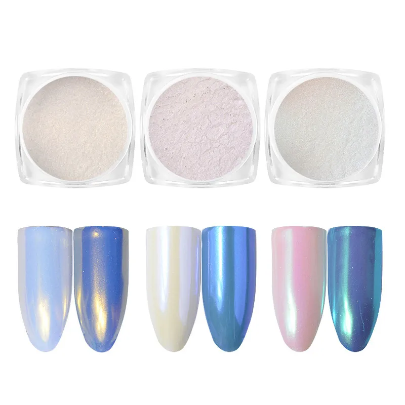 

1pcs 2g Diamond Pearl Mermaid Nail Powder Shining Nail Glitters Dust pigment powder For DIY Manicure ongles decoration nail art