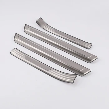 

Fit For Audi Q3 F3 2019 2020 Car Styling Outer Door Sill Scuff Plate Pedal Guard Protector Stickers Trims 4pcs Auto Accessories