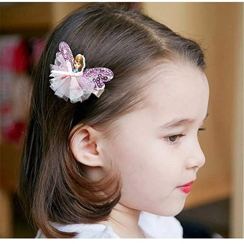 

New Fashion Cartoon Wings Mini Skirt Kids Hairpins Baby Hair Clips Princess Barrette Children Headwear Girls Hair Accessories