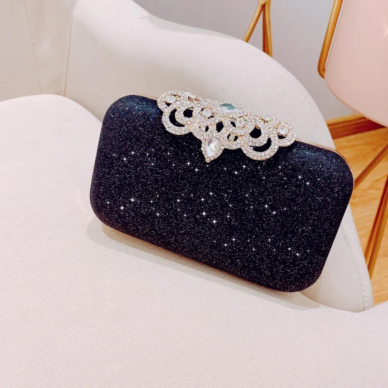  Meloke new fashion Sequined Scrub Clutch Women's Evening Bags Bling Day Clutches Gold Wedding Purse - 32986912794