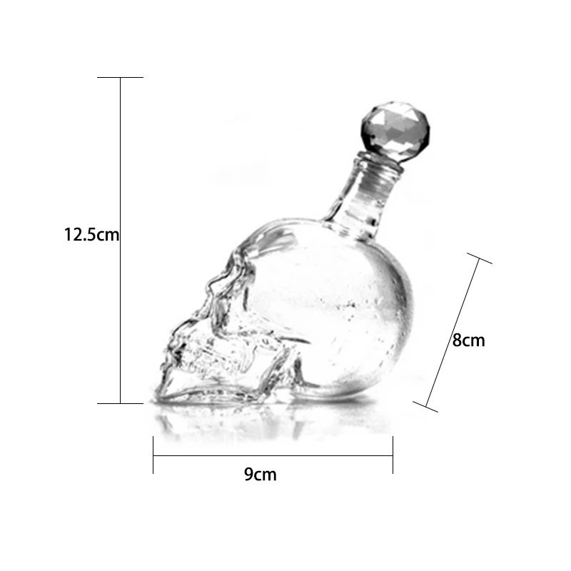 Креативная Хрустальная бутылка с черепом, бутылка для виски, водки, вина, бутылка-декантер, стакан для виски, стакан для пива, стакан для духов, стакан для воды, бар для дома
