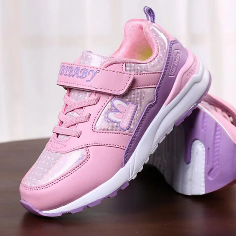 

Children Princess Shoes Hook Loop Genuine Leather Patchwork Non-slip Hard-wearing Rabbit Printed Spring Autumn Spring Shoes