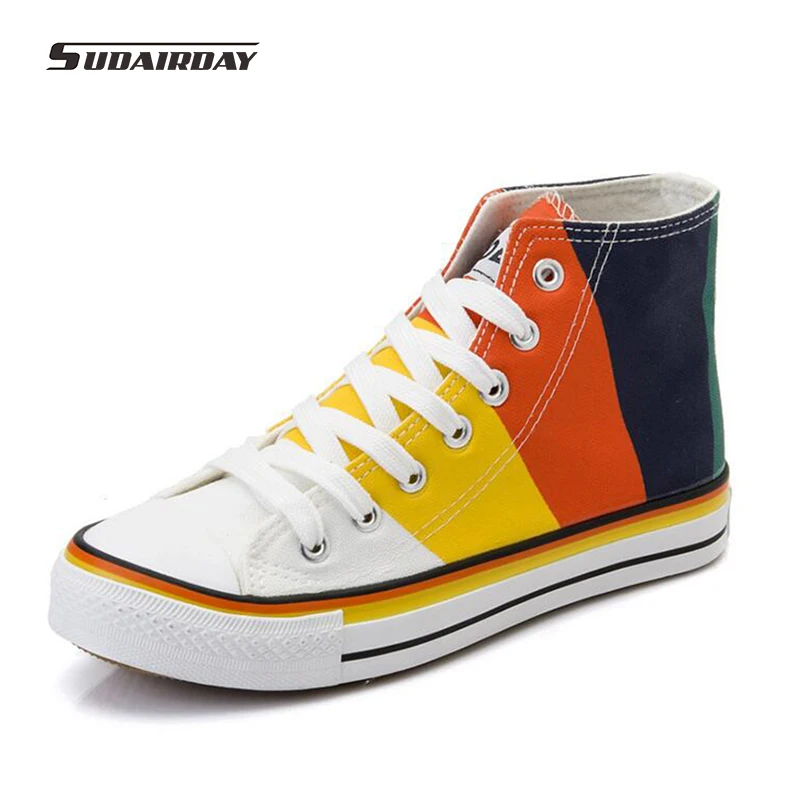 2016 New font b Women b font High Upper Platform Canvas Shoes font b Woman b