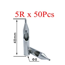 Советы по татуировке для игл 50 шт. насадки из нержавеющей стали наконечники для татуировки SST-311-5RT