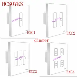 LTECH 2,4 ГГц РФ затемнением EXC1 EXC2 2 раздела EXC3 3 раздела EXC4 4 раздела затемнение панель настенного крепления DMX AC110V-220 V