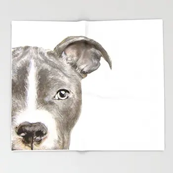 

Blanket Custom Pit bull with white background Throw Blankets Fleece Blanket Sofa/Bed/Plane Travel Plaids Bedding Towel