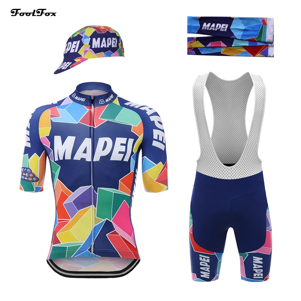 NEW MEN'S MAPEI cycling jersey 2018 pro team set bib shorts team race road mountain FoolFox -in 