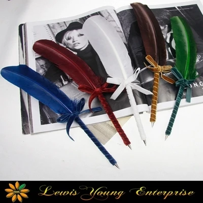 

Retro multicolor feather ballpoint pen literary gifts of men and women