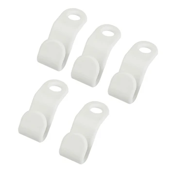 

Home 5 Pieces White Plastic Clothes Hanger Connector Hook