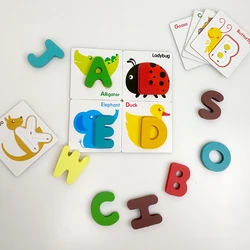 Cartes éducatives pour bébés, jeux d'apprentissage de l'anglais, cartes Flash en bois pour enfants, nouvelle collection 