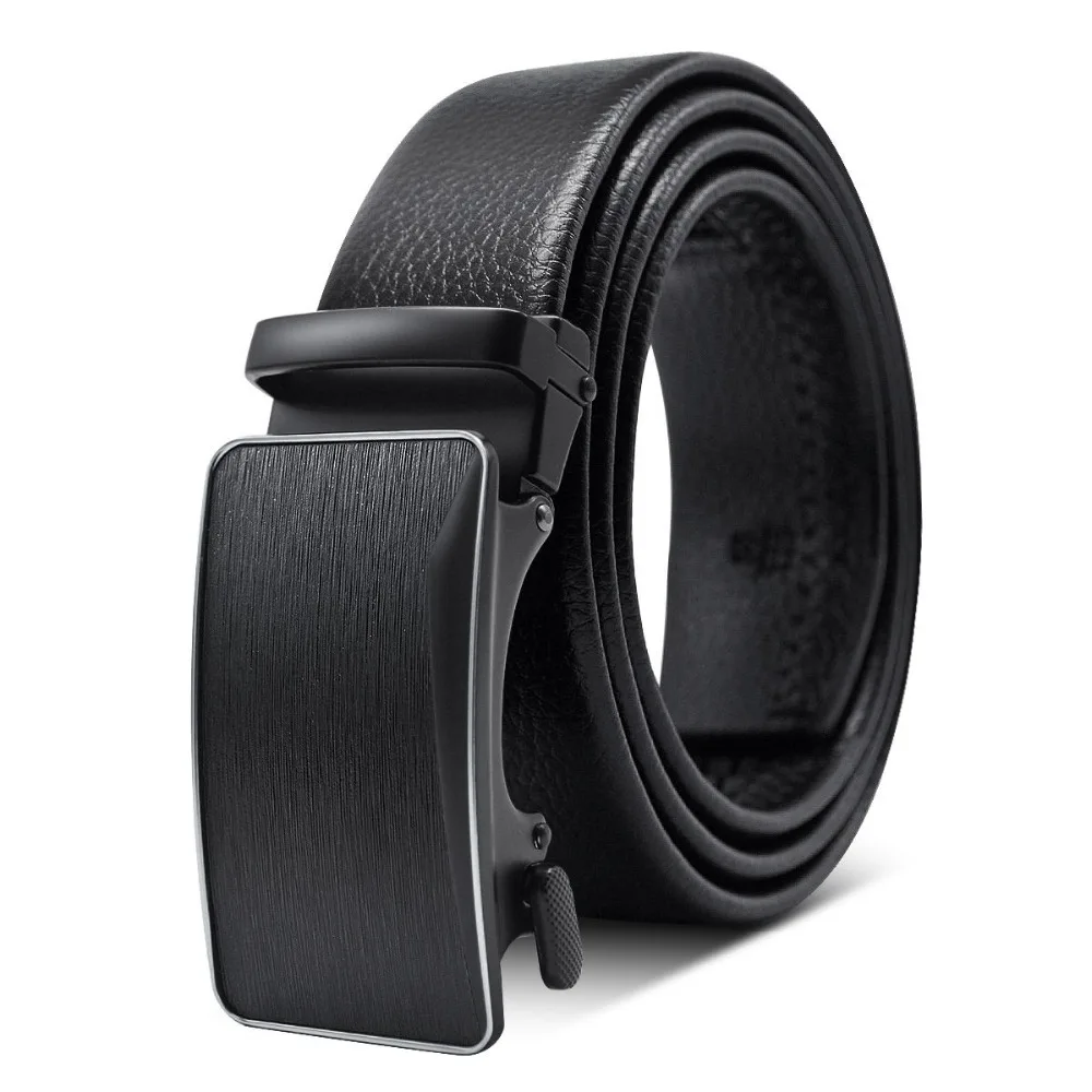 [KURAN]Belt Automatic Leather Luxury Black Belt Men's Belts Automatic