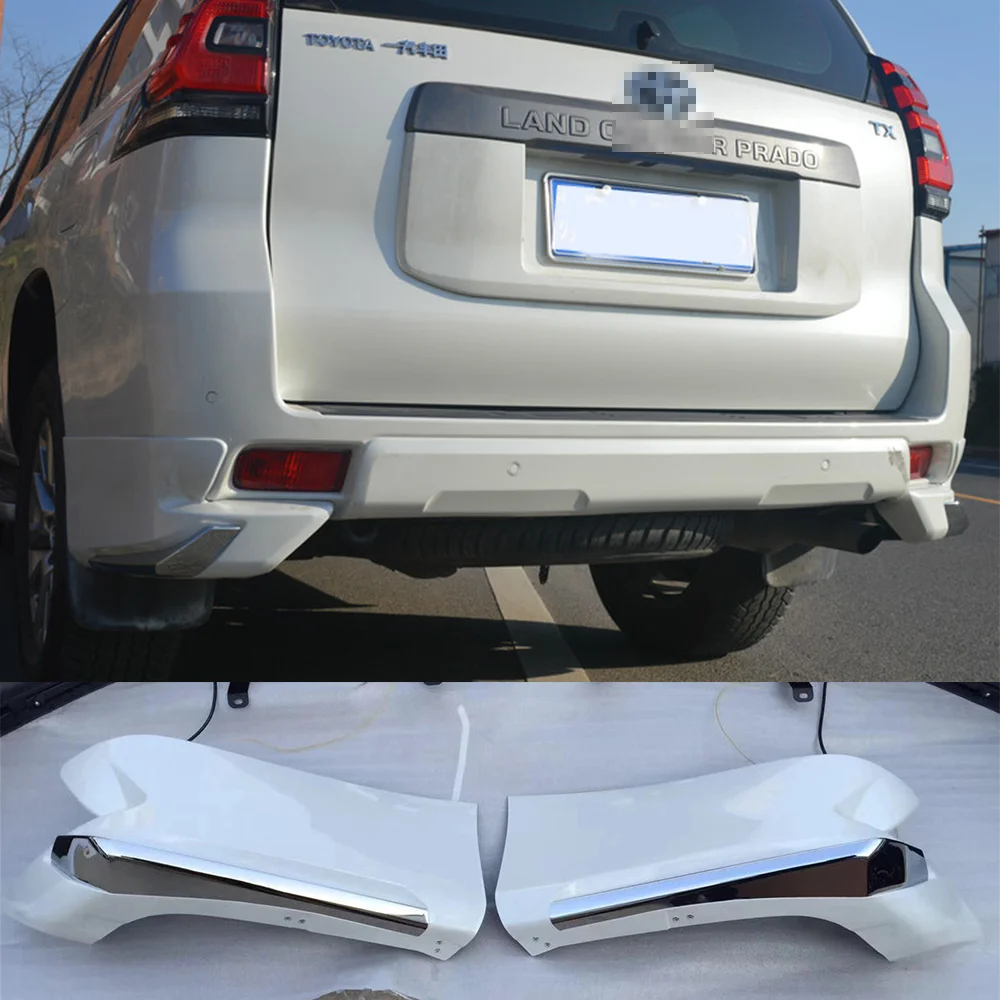 ABS пластик белого цвета задний угловой бампер занос губы протектор Защитные чехлы для Toyota Cruiser Prado FJ150 FJ 150