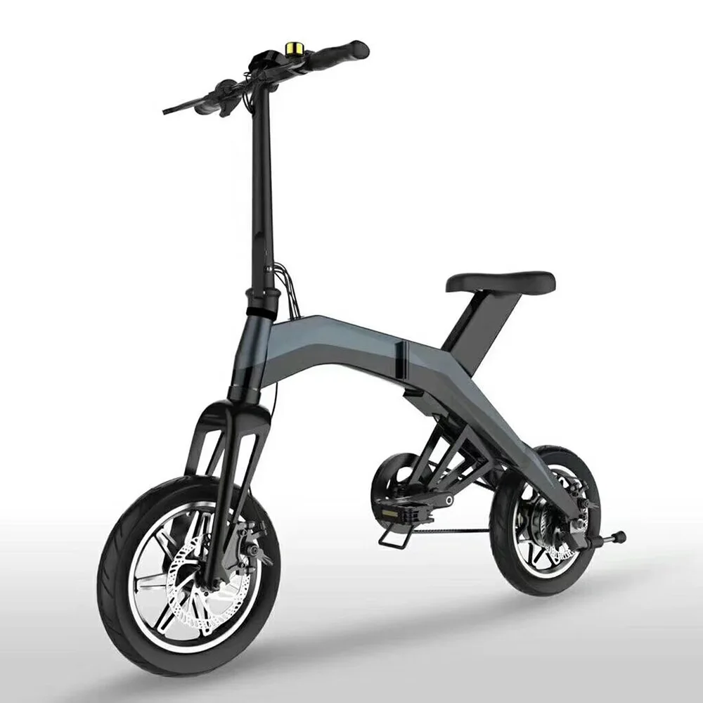 

36V 4/8AH Battery export quality 350W Black red Folding Electric Bike With CE Certificate