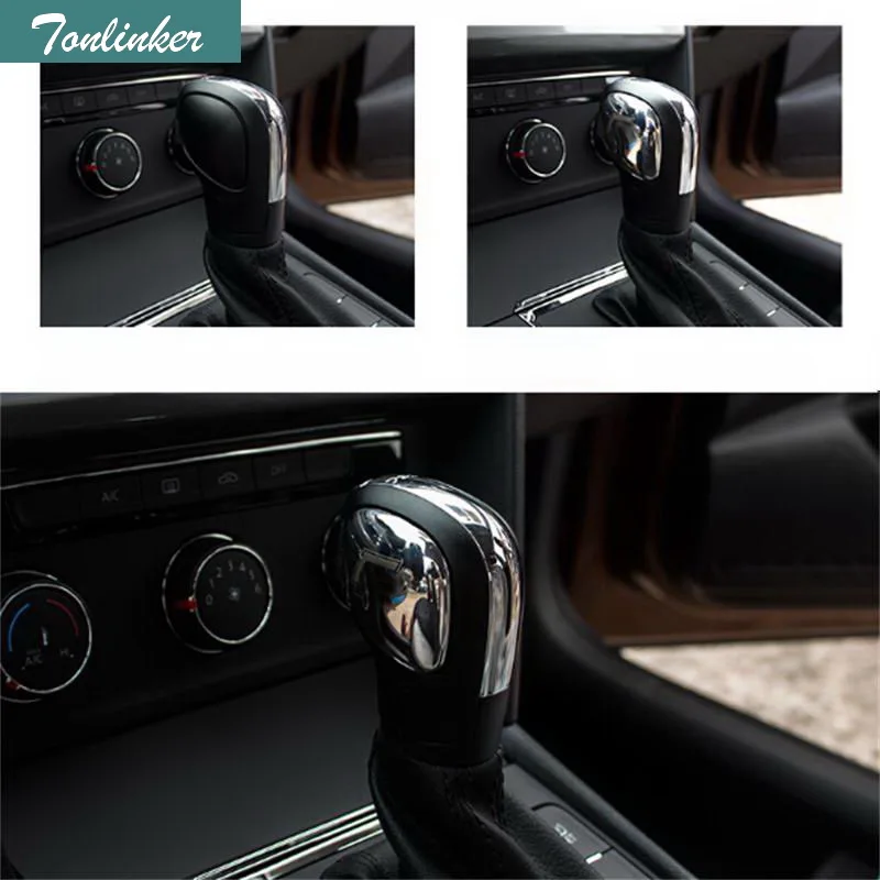 

Tonlinker 2 pcs DIY New Stainless Steel Car styling Stand Head Sequins Strip Cover Sticker For Volkswagen POLO Hatchback Parts