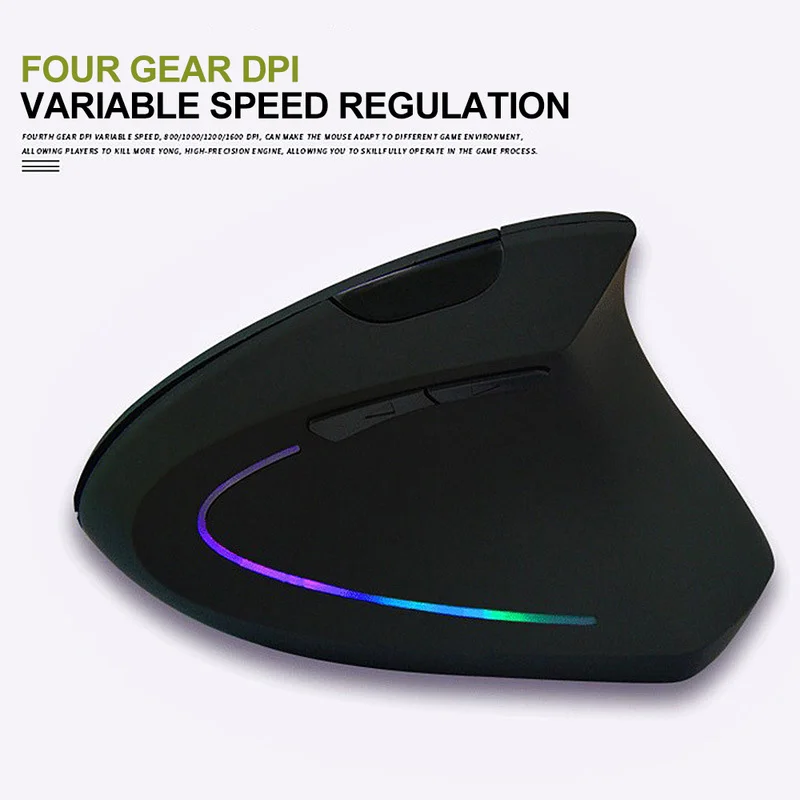 

USB Optical Vertical Wireless Mouse Receiver Silent Computer Mouse For PC Overwatch Laptop Pk Logitech Xiaomi Computer Mouse