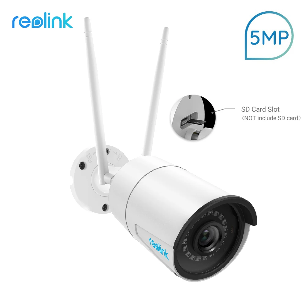 Reolink Wi-Fi Камера 5MP 2.4 г/5 г HD IP Камеры со Слотом SD Карты Беспроводное Уличное Водонепроницаемое Видеонаблюдение Безопасности RLC-410W Reolink Wi-Fi Камера 5MP 2.4 г/5 г HD IP Камеры со Слотом SD Карты Беспроводное Уличное Водонепроницаемое Видеонаблюдение Безопасности RLC-410W