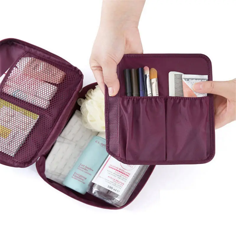 Косметическое хранение макияжа для путешествий, складная сумка-Органайзер для туалетных принадлежностей