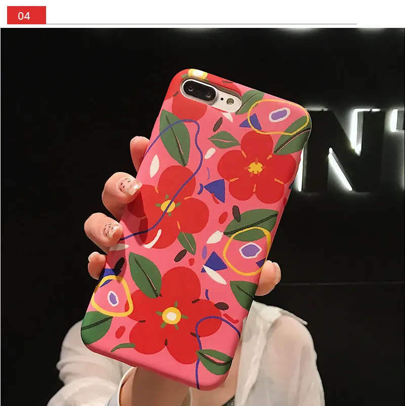 Flower Silicone Case For iPhone 8 8plus 7 7 Plus Phone Case Soft For iphone 6 s 6s Plus X XR XS Max Cases Cover Coque Funda Bag  (21)