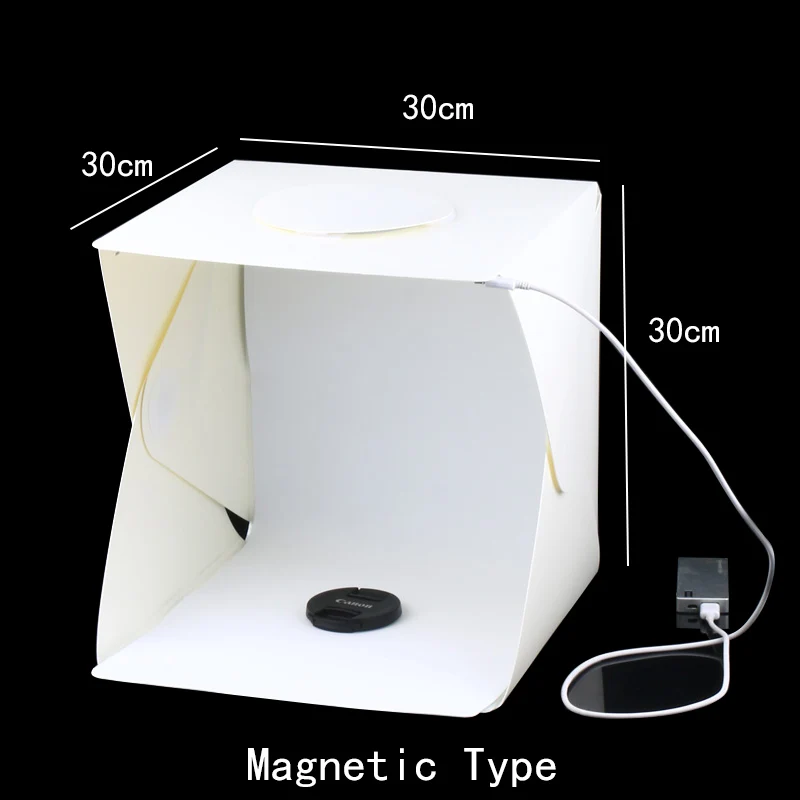 Портативный складной студийный диффузный софтбокс со светодиодный светильник черно-белый фон для фотосъемки Фотостудия - Цвет: Standard Medium