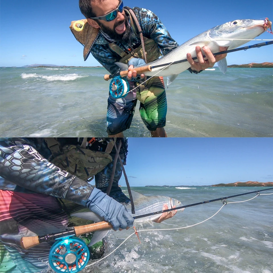 Рыболовная леска для ловли нахлыстом Maximumcatch Bonefish 100 футов 8WT песочного/синего