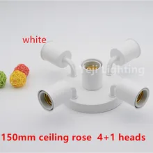Белый, установка на потолке с несколькими E27 керамический винт держатели ламп локоть держатель Светодиодная трубка освещение аксессуары