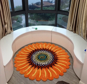 

European and American style living room coffee table acrylic cute yoga basket bedroom bedside study computer chair circular rug