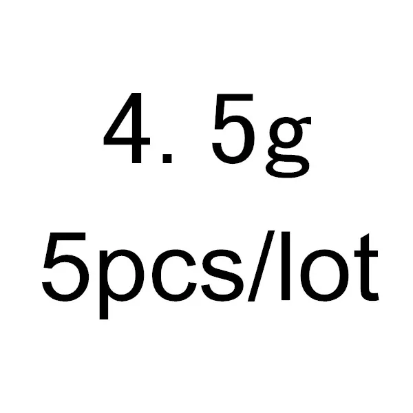 ALLBLUE 5 шт./лот, Вес Пули s, утонченность, вес падения 2,5 г/3,5 г/4,5 г/6,5 г/10 г/14 г, вес пули s, Клеммная Снасть - Цвет: 4g