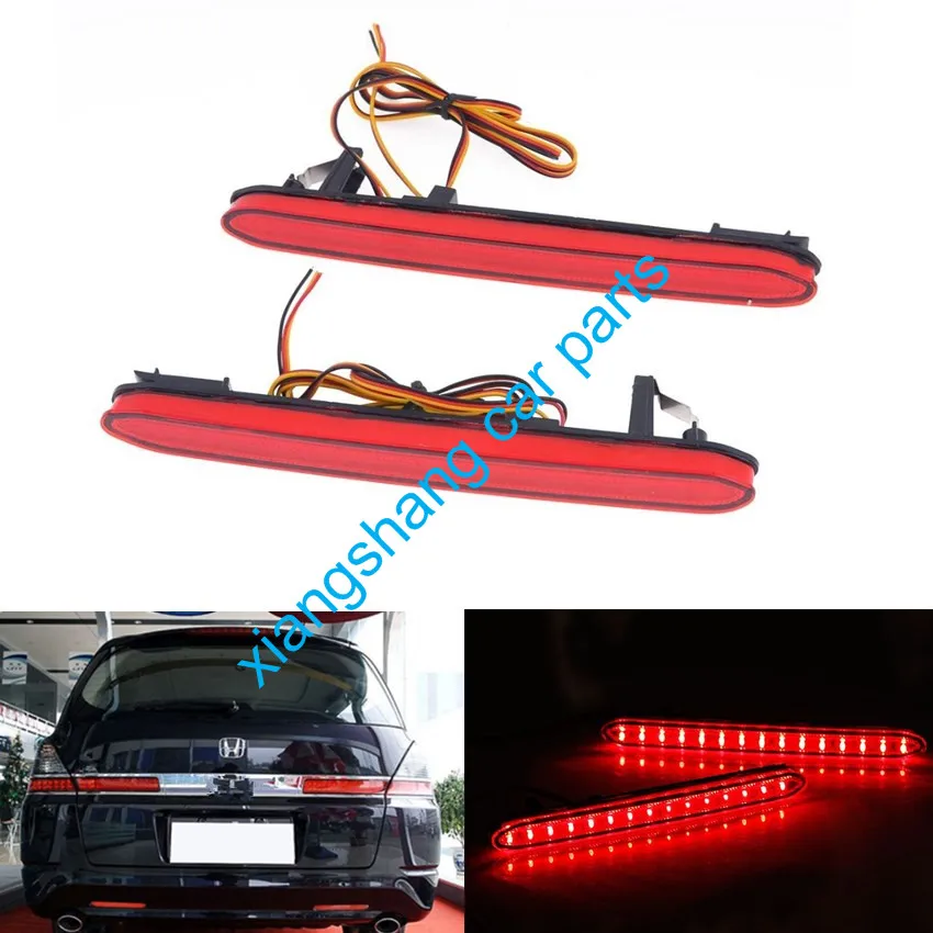 For 2007 2008 Honda Odyssey LED Red Car Rear Bumper Reflectors Light Brake Parking Warning Night