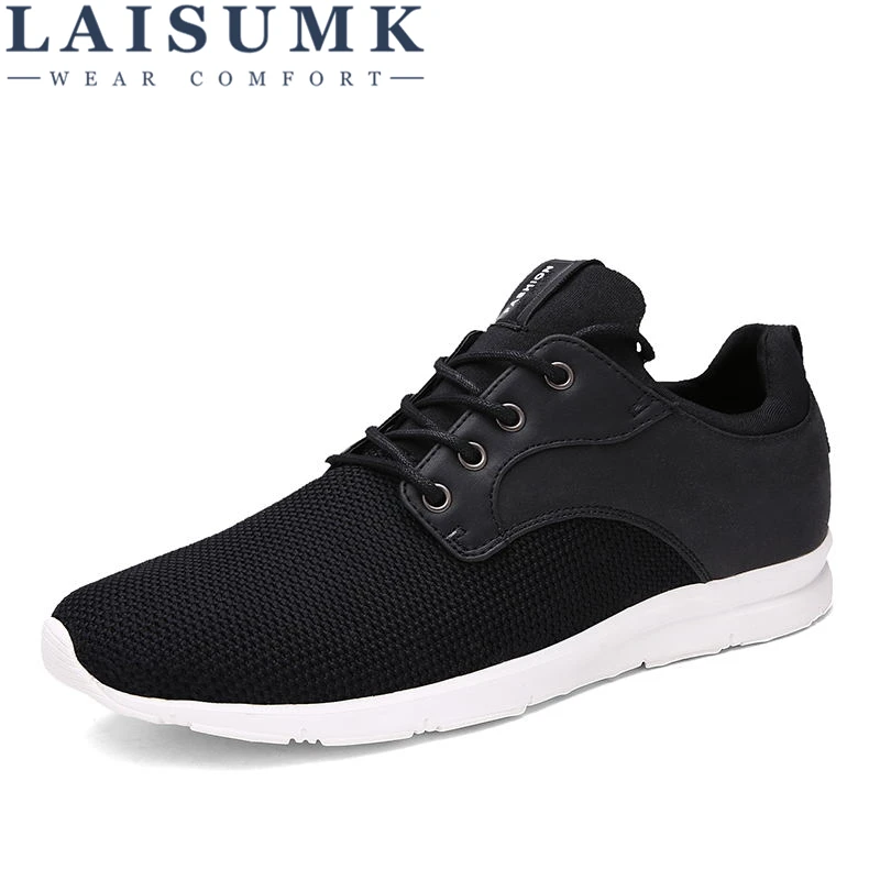 

2019 LAISUMK Spring Summer Air Mesh Men's Casual Shoes Colorful Breathable Men Shoes Light Comfortable Lace-Up Couple Flat