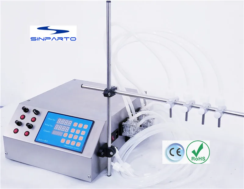 Новое оборудование для наполнения жидкостью с цифровым управлением для малого бизнеса перистальтическая машина для наполнения насосов 0,5-500 мл/мин. с 4 головками