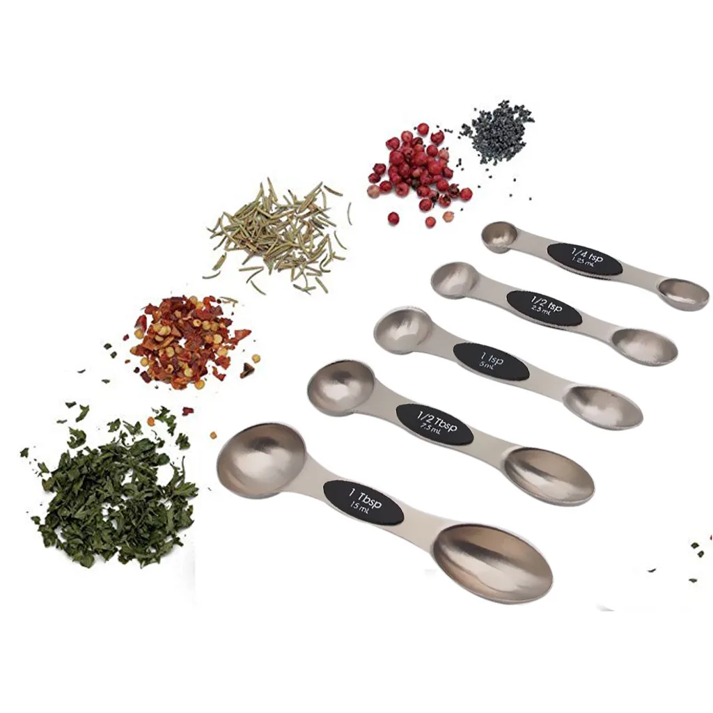 5Pcs Measuring Spoons 304 Stainless Steel Mini Size Colorful Spoon