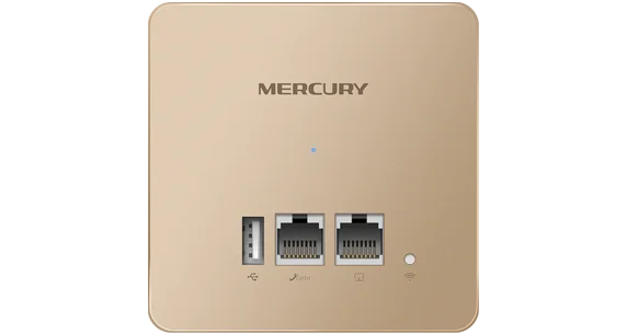 Mercury 2.4 ГГц 300 м в стене AP для Wi-Fi проекта Крытый AP N300 WiFi, POE Питание, tel/IPTV Порты и разъёмы* 1 100 м RJ45 Порты и разъёмы* 1 USB 5V1A