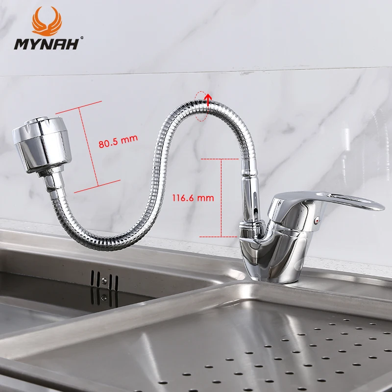 MYNAH Free Shipping Kitchen Faucet Mixer Universal Flexible Cold and Hot Kitchen Tap Single Hole Water Tap torneira cozinha MYNAH Free Shipping Kitchen Faucet Mixer Universal Flexible Cold and Hot Kitchen Tap Single Hole Water Tap torneira cozinha
