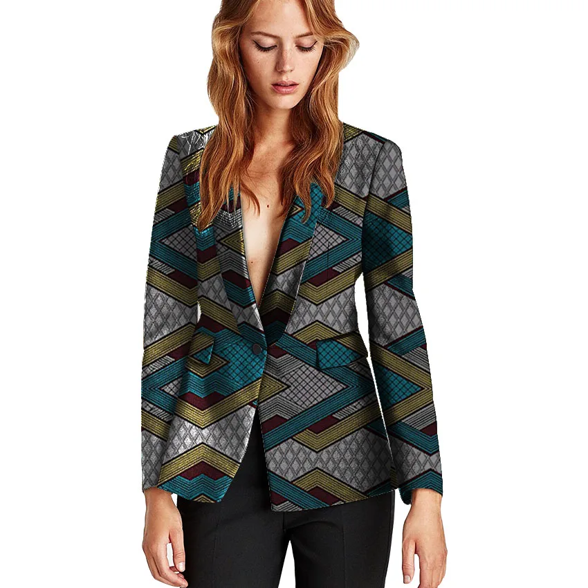 Blazer 9 Femmes 10 1 Veste Sur 8 Vêtements Commande 12 Faite 5 Africaines 4 3 11 2 Motif Imprimé 7 Femelle Dashiki 6 Mode TrxqF75wHr