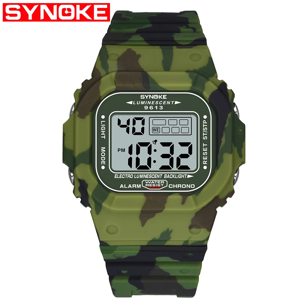 

SYNOKE Men Digital Watch Waterproof Sports Chronograph Military Wristwatch For Male Alarm Clock Casual reloj deportivo hombre #a