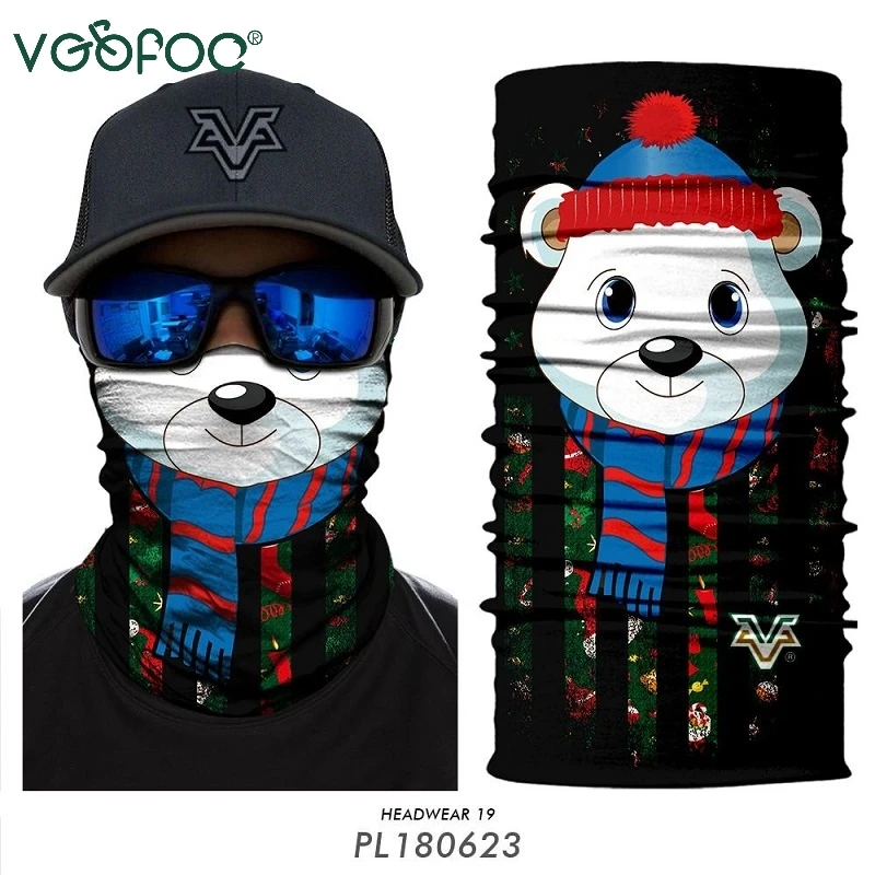 

Christmas Cartoon Balaclava scarfs Tubular Cycle Headband Hunting Bandanas Ciclismo Bicycle Scarf Cycling Scarf Neck Warmer men