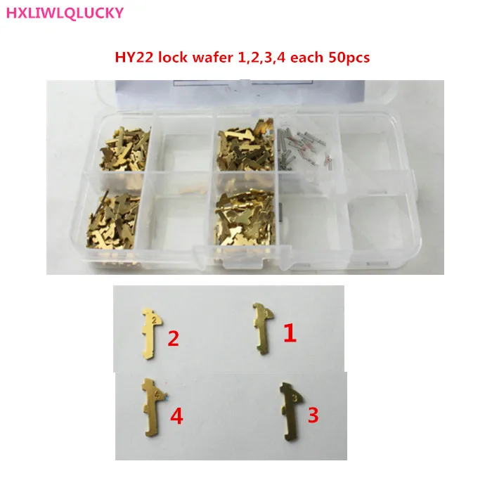 

HXLIWLQLUCKY HY22 lock wafer 200PCS it contains 1,2,3,4 each part has 50pcs for hyundai car key lock FREE SHIPPING