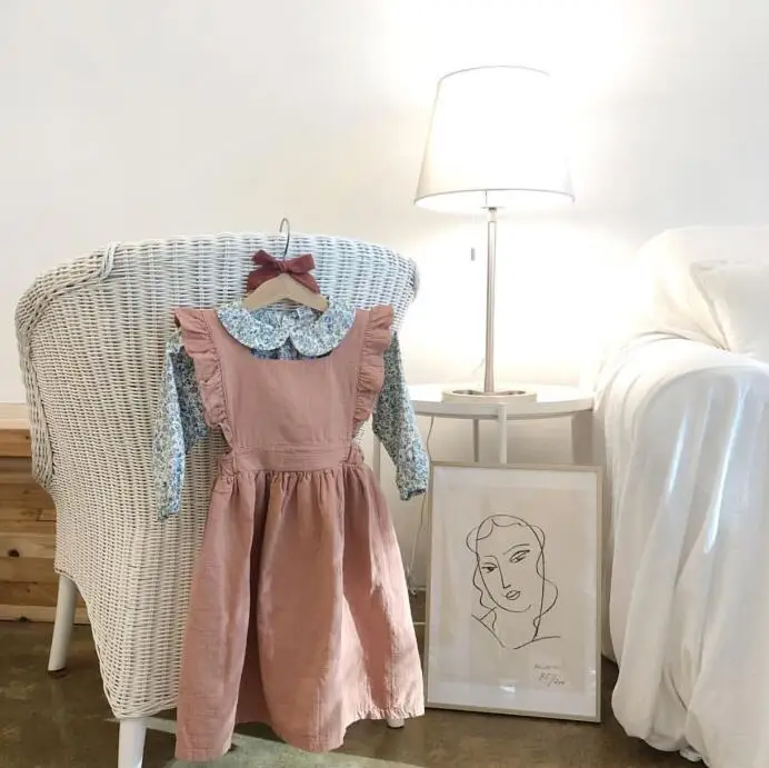 Коллекция года, новое осеннее платье для маленьких девочек в японском и корейском стиле Повседневная одежда принцессы с оборками для девочек