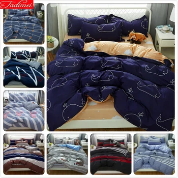 

3/4 pcs Bedding Set Autumn Winter Warm Duvet Cover Quilt Comforter Pillow Case Adult Bed Linens Queen King Size 180x220 200x230