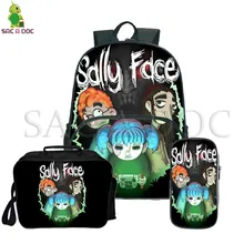 Рюкзак Sally Face 3 шт./компл. для девочек и мальчиков подростков