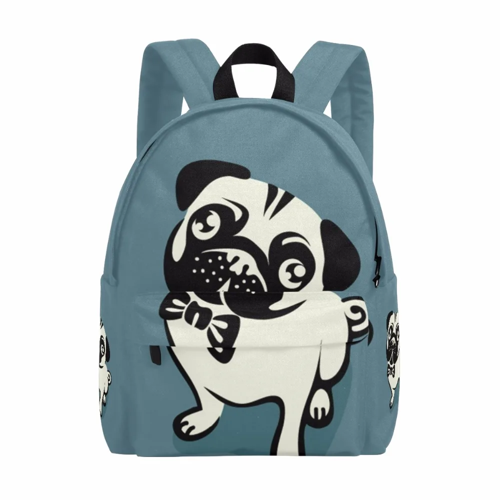 Unicreate Cute Pet Bulldog Dog Women Fashion Bags Book Bag Canvas